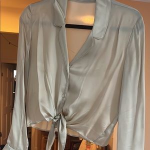 Wilfred Aritzia Tie-Front Blouse, XS, worn once, original price $138